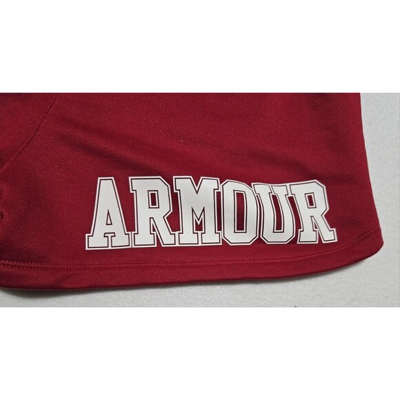 Women's Red Under Armour Semi Fitted Sweat Shorts Size MD - Picture 6 of 9